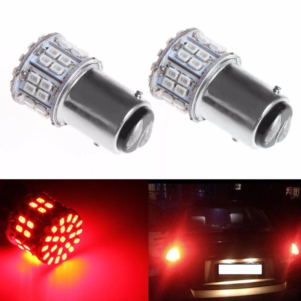 2 шт 12V 1157 BAY15D P21/5W цвета красный желтый белый 1206SMD 50 светодиодов автомобиля