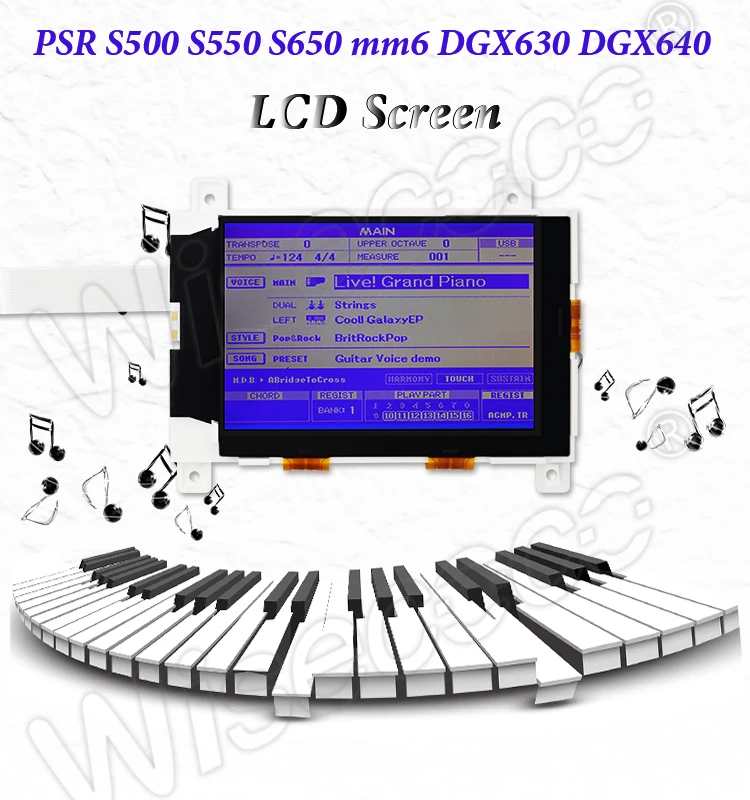 Для YAMAHA DGX-620 DGX620 DGX630 DGX640 ЖК-экран дисплей модуль Ремонт Замена PSR S500 S550 S650 mm6