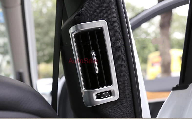Для VOLVO XC90 2016 2017 ABS хромированный пластиковый интерьер кондиционера решетка