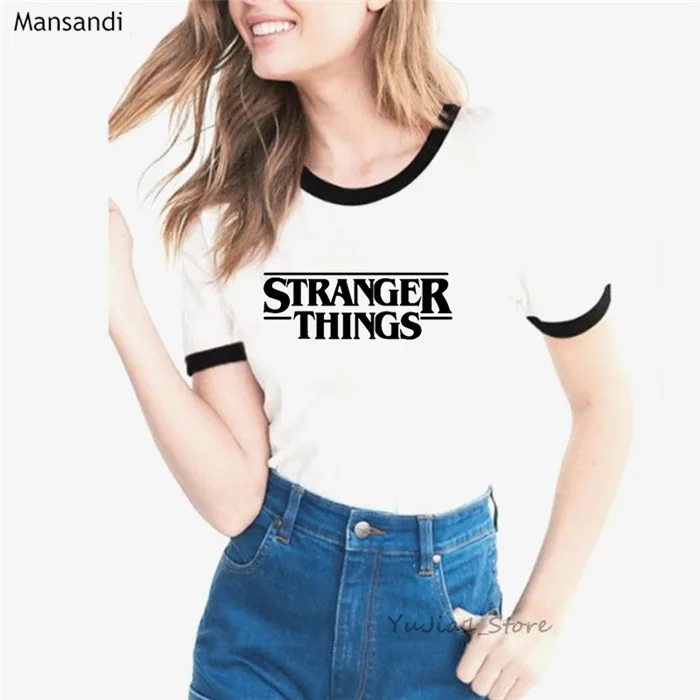 Summer stranger things 3 t shirt graphic tees women funny shirt femme Upside Down Eleven Tshirt summer top female t-shirt - Color: Y42411 B