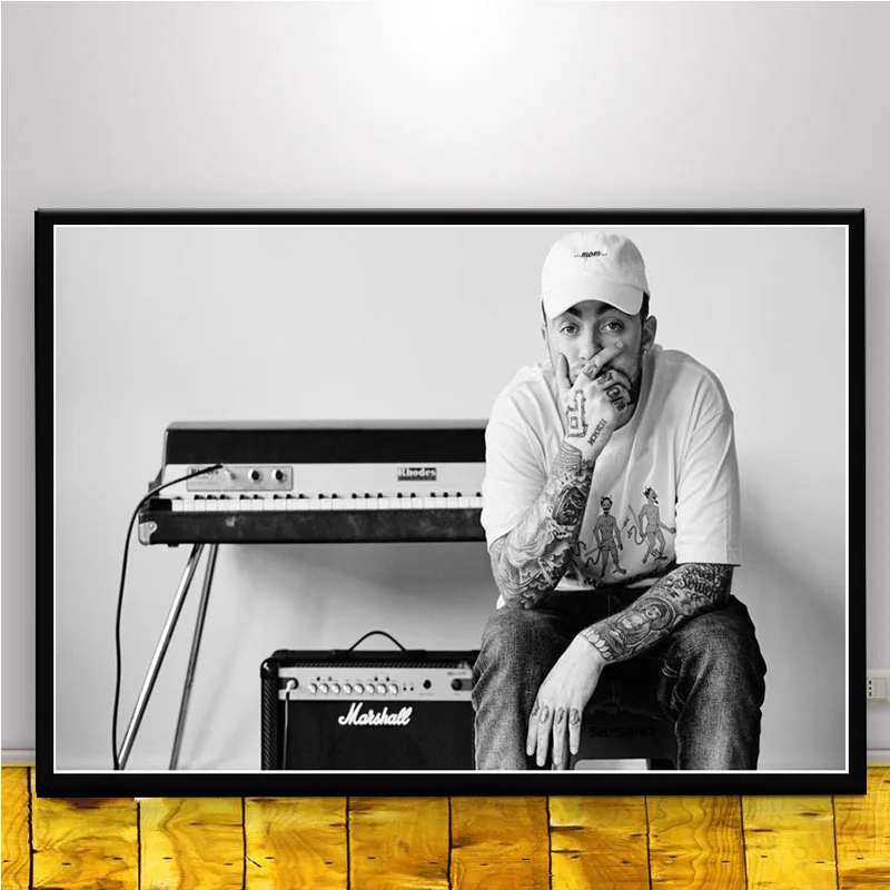 Популярный постер R i.p Mac Miller 2018 настенная Картина на холсте с изображением