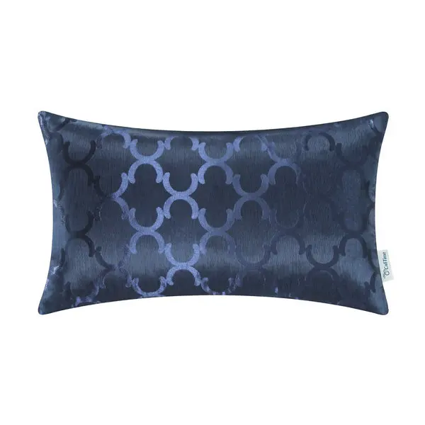 Чехол CaliTime для подушки, Чехол на подушку Quatrefoil Accent геометрический 1" X 20"(30 см X 50 см - Цвет: Navy Blue