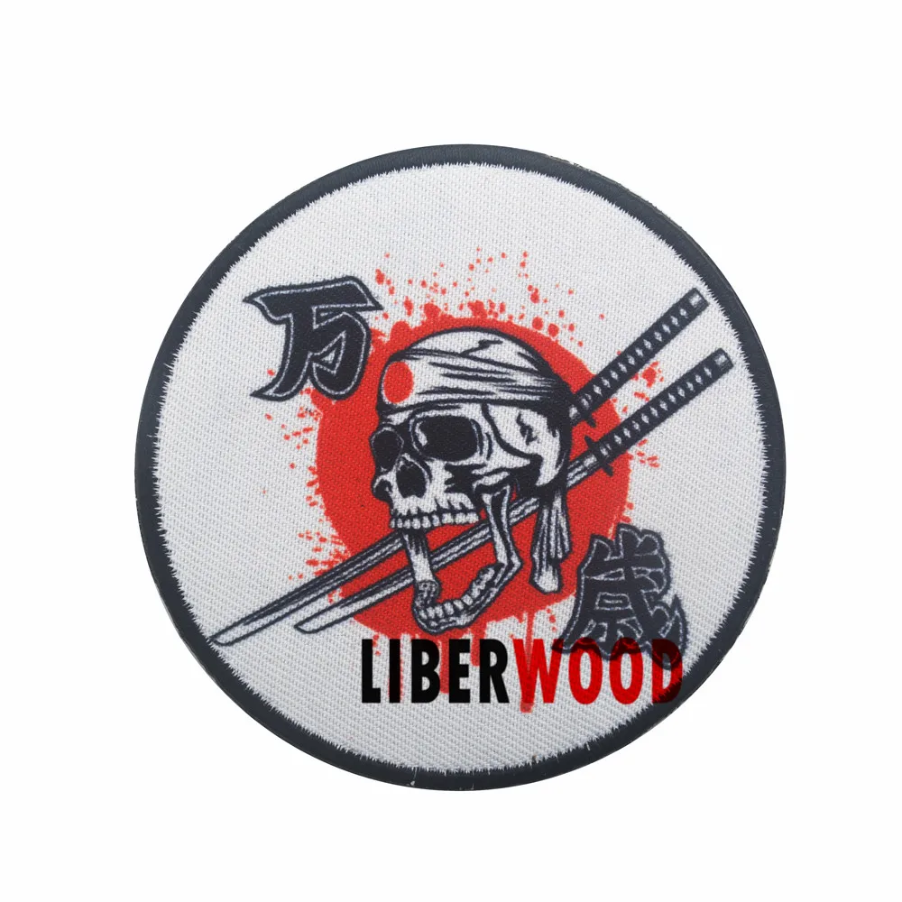 Красное солнце японская нашивка с черепом и мечами японский армейский череп Kamikaze