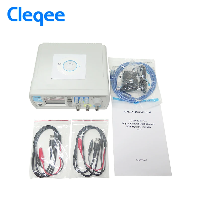 

Cleqee JDS6600 Series 15M 30M 40M 50M 60MHZ Digital Control Dual-channel DDS Function Signal Generator frequency meter Arbitrary