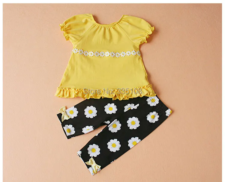 Летний комплект из 2 предметов для маленьких девочек 2019 года футболка и