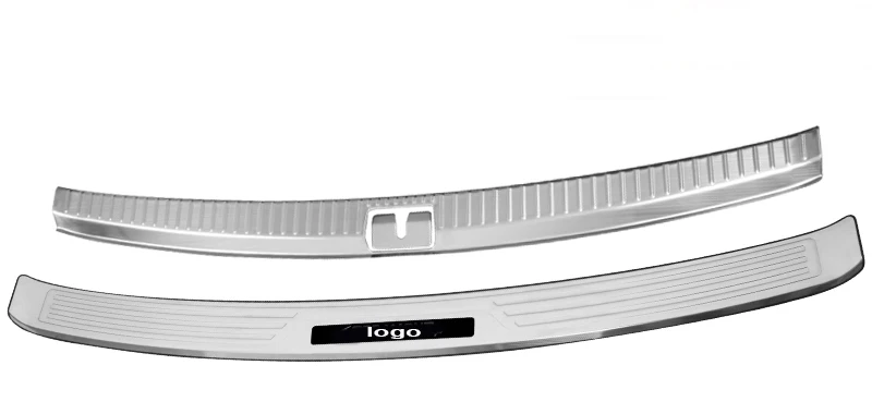 KOUVI Car styling stainless steel rear Tailgate bumper cover trim for Volkswagen VW Atlas Teramont accessories - Цвет: silver 2pcs