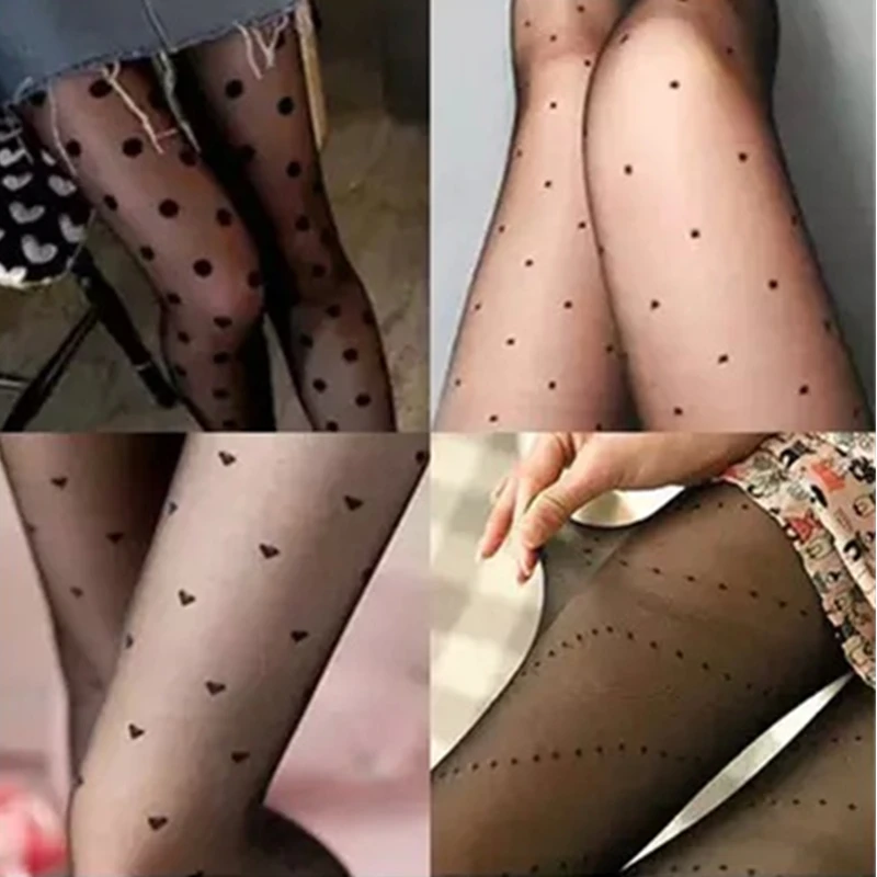 Женские черные колготки, сексуальные колготки, чулки с защитой от крючков, летние нейлоновые колготки, сетчатые колготки с принтом, обтягивающие ноги, Прямая поставка