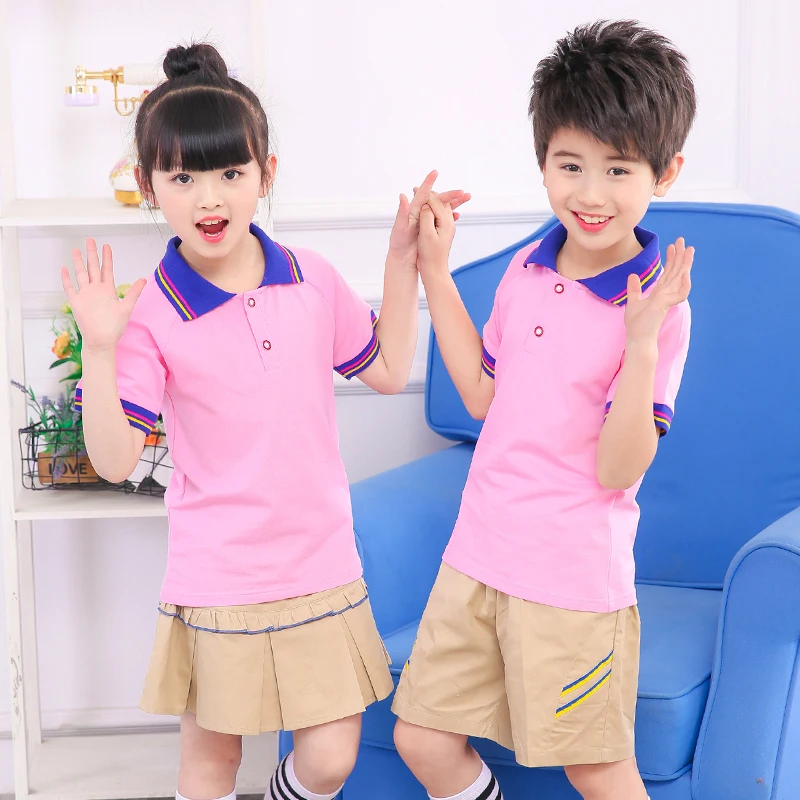 Summer Twins Baby Clothes Set Polo Tshirt+Shorts Boys shirt+Skirt Girls Performance Wear Costume | Детская одежда и обувь