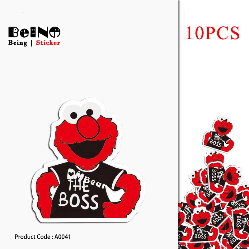 10 шт. Улица Сезам Элмо стикер с рисунком из мультфильма аниме водонепроницаемый