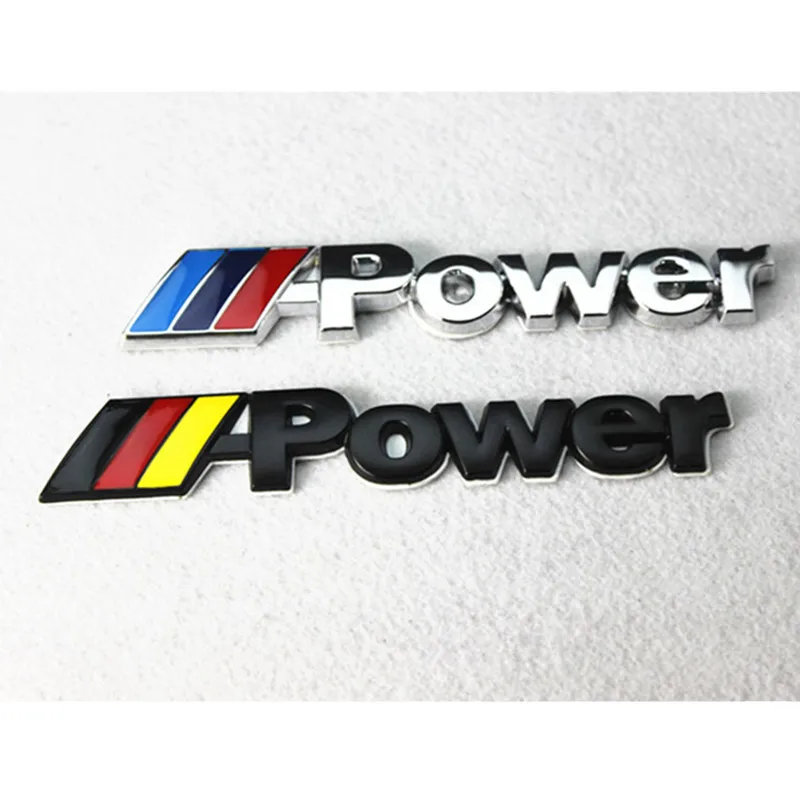 Металлический M POWER MPOWER логотип Автомобильный задний багажник значок наклейка