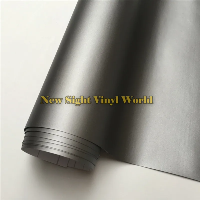 Высококачественная матовая серая виниловая пленка рулон автомобильной пленки