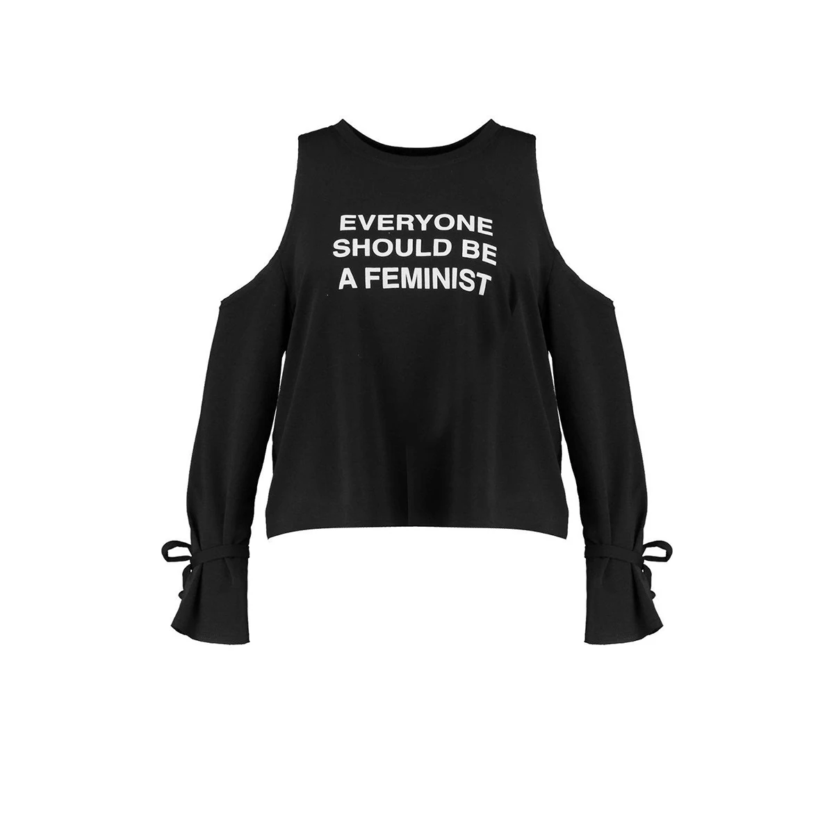 Kissmilk Women Plus Size Cold Shoulder Letter Print Hoodies Long Bandage Sleeve Basic Tops Large Size Solid Casual Hoodie