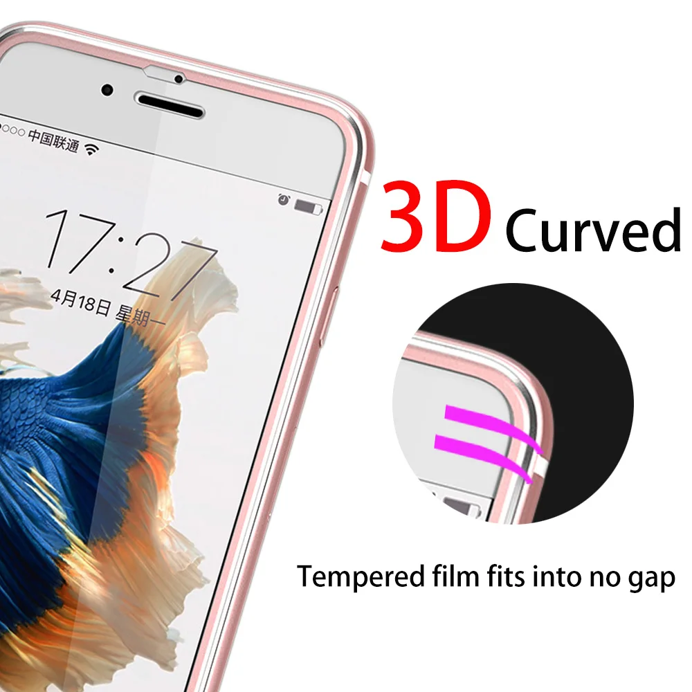 3D полное покрытие металлический край стекло для Apple IPhone X XS XR XS MAX Защитная пленка для экрана, защита для Iphone 8 7 6 6S Plus пленка