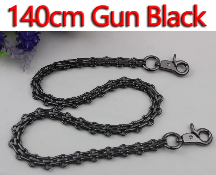 140cm Gun Black Сделай Сам золото, серебро, черный пистолет, винтажная бронзовая 12 мм металлическая сменная цепь, ремешки для сумок, сумок, кошельков - Цвет: 140cm Gun Black