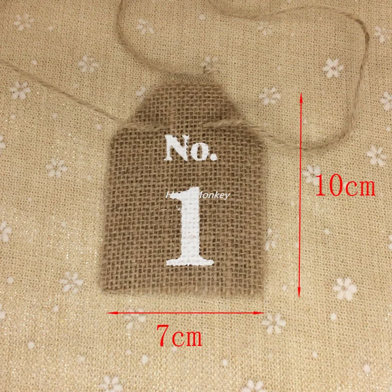 1 Набор = 10 шт джутовые Hessian burlap настольные карточки с цифрами от 1 до 10 деревенские Свадебные центральные украшения Винтажные Свадебные украшения