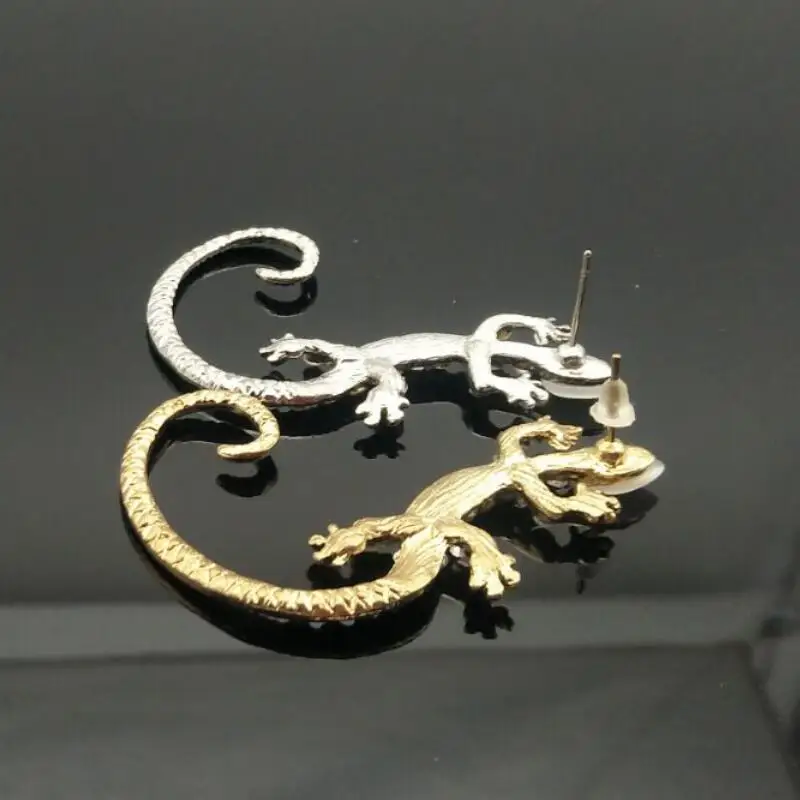 Милый медведь 1 шт. готический панк кристалл ящерица уха манжеты для Для женщин