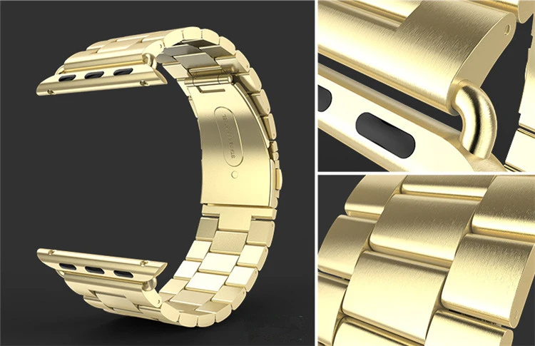 Высокое качество 316L Нержавеющая Сталь Ссылка браслет для Apple Watch группа 42 мм 38 мм пространство серый серебро золото Ремешки для наручных часов для Iwatch 3 2 1