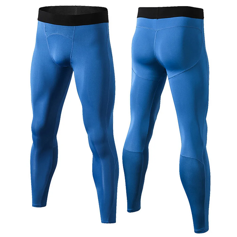Blue Мужские компрессионные брюки Outto, спортивные Леггинсы, колготки, быстросохнущие# B1040 - Цвет: Blue