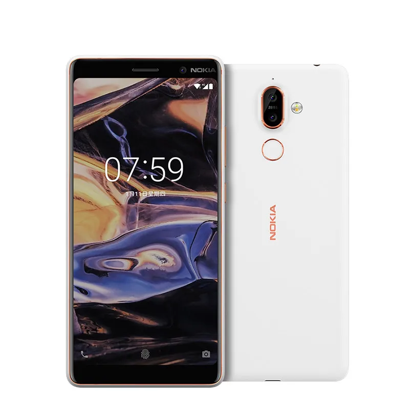 white Смартфон Nokia 7 Plus 6," FHD 4/6 ГБ Оперативная память 64 Гб Встроенная память Snapdragon 660, четрыре ядра, мобильный телефон, 3800 мА/ч, 4 аппарат не привязан к оператору сотовой связи NFC Android сотовый телефон - Цвет: white