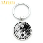 Брелок для ключей TAFREE с надписью, в старинном стиле, восемь диаграмм, брелок для ключей в винтажном стиле tai ji yin yang, модель KC094
