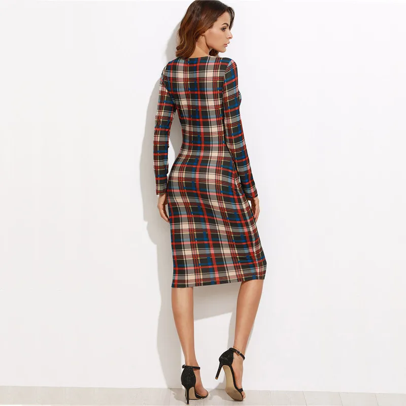 Новое богемное повседневное элегантное облегающее платье зима осень Осень