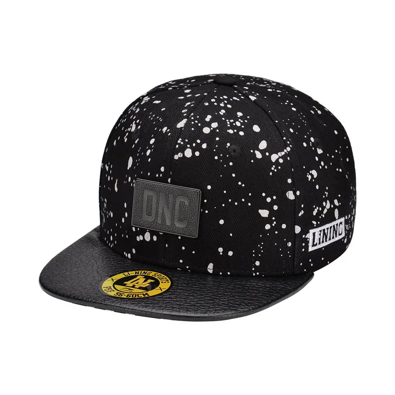 Li Ning унисекс тренд серии Snapback Кепки 100% полиэстер подкладка спортивные шапки AMYM112