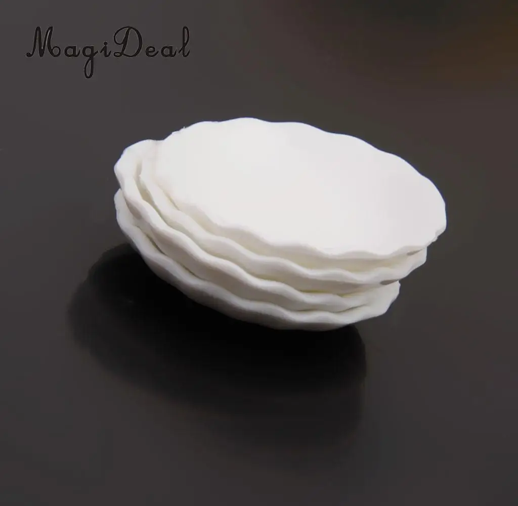 MagiDeal 4 шт./лот 1/12 Шкала Кукольный домик миниатюрная белая круглая тарелка посуда