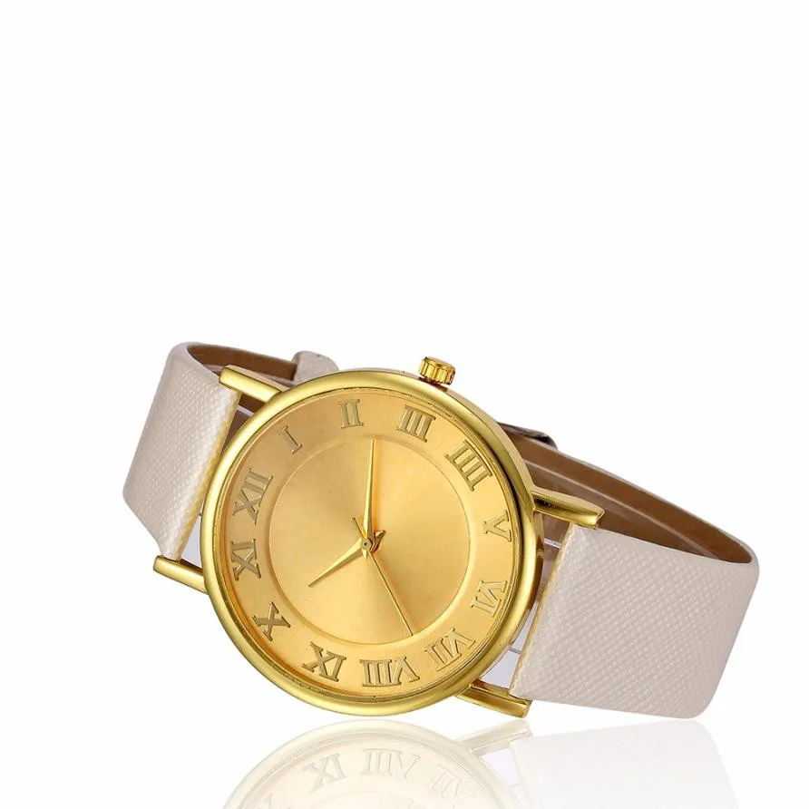 Vintage fashion Women's Watch Fashion Retro Digital Dial Leather Band Quartz Analog Wrist Watches Relogio Feminino#60 | Наручные часы