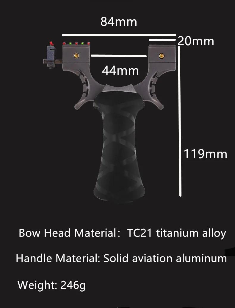 Высокое качество TC21 Рогатка из титанового сплава быстрая установка Резиновая