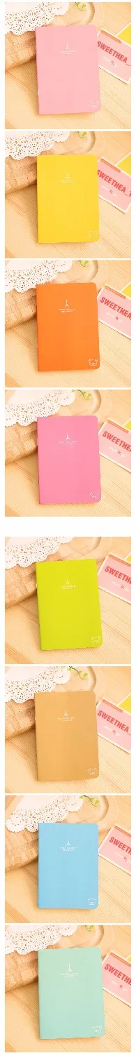 6 шт./лот, конфетная Обложка, A6, записная книжка Rilakkuma в Париже, дневник, мягкая записная книжка, винтажная, Caderno, офисные, школьные принадлежности 6481