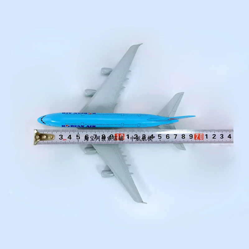 16 см A380 800 модель самолета из Южной Кореи металлический Аэробус с трёхмерными