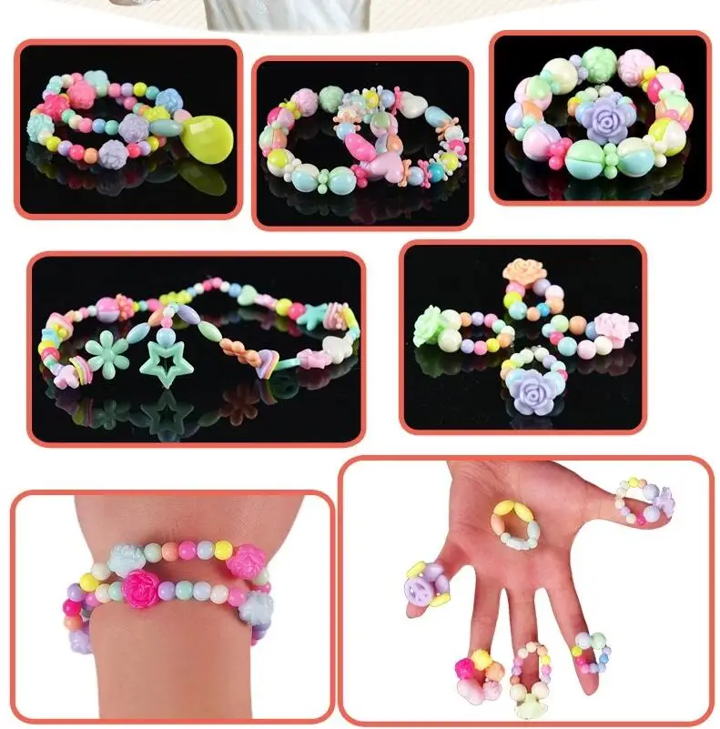 Красочные Пластик Бусина Акриловая комплект аксессуары DIY Bracelects Игрушки