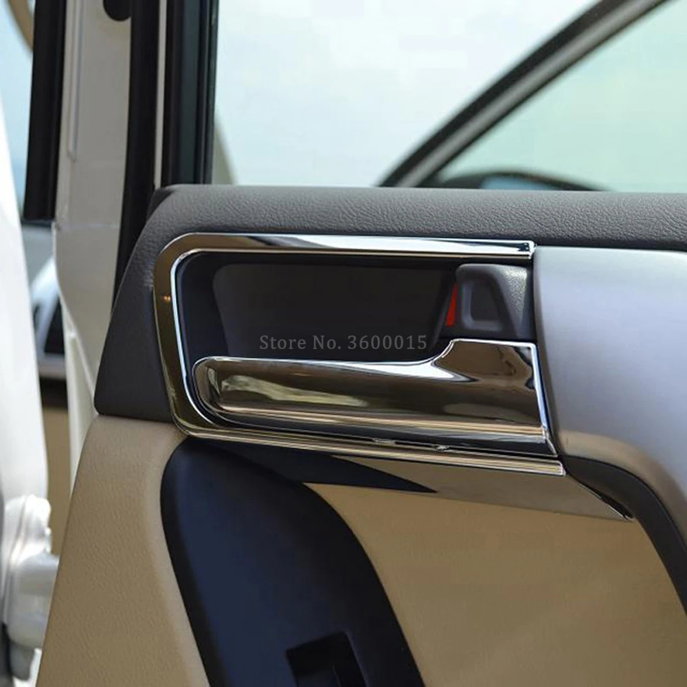 Хромированная внутренняя дверная ручка для Toyota Land Cruiser Prado J150 2010-2019 2020 крышка чаши