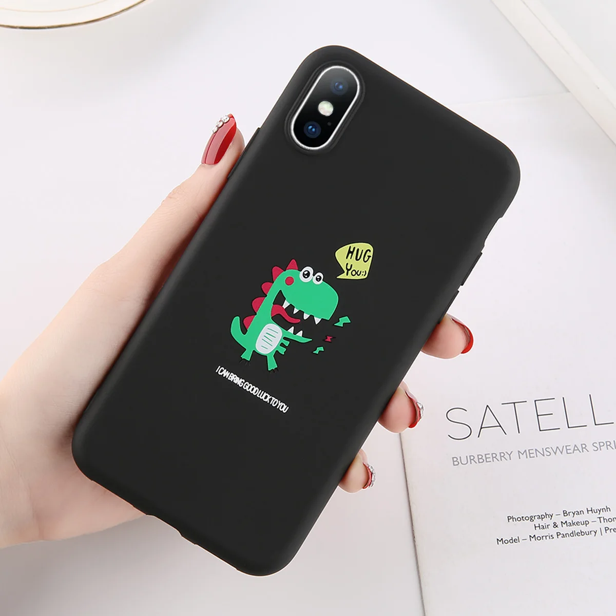 T3 Lovebay чехол для телефона для iPhone 11, 6, 6 s, 7, 8 Plus, X, XR, XS Max, 5 5S, мягкий ТПУ чехол с милым котом, динозавром для iPhone 11Pro Max, чехол s - Цвет: T3