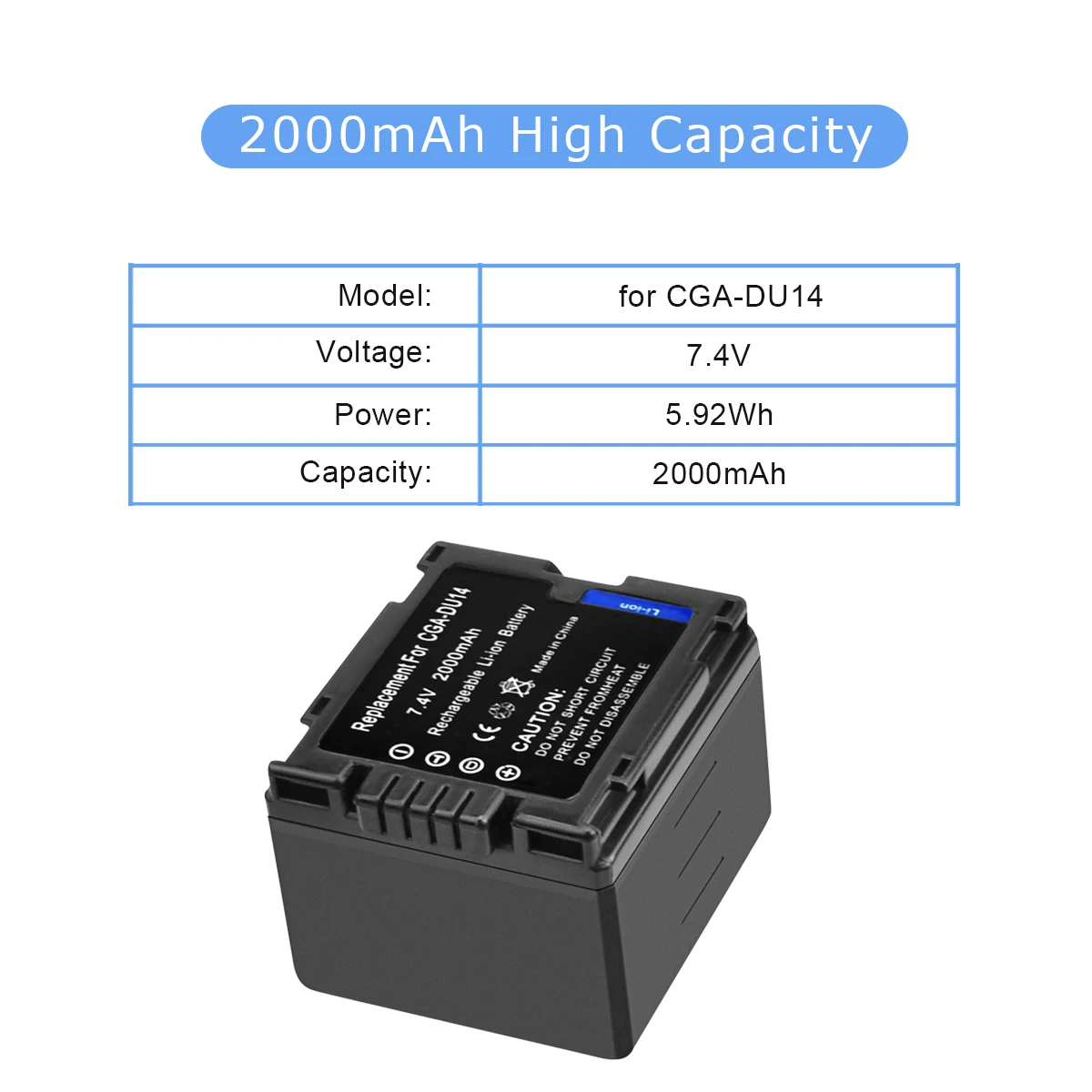 4X2000 mAh CGA DU14 CGADU14 VW VBD140 VWVBD140 Батарея + Зарядное устройство с светодио дный для Panasonic