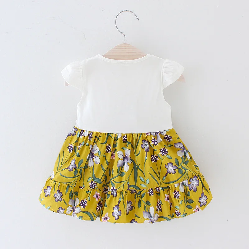 AiLe Rabbit Новинка Лето 2019 красивое Цветочное платье для маленьких девочек накладные