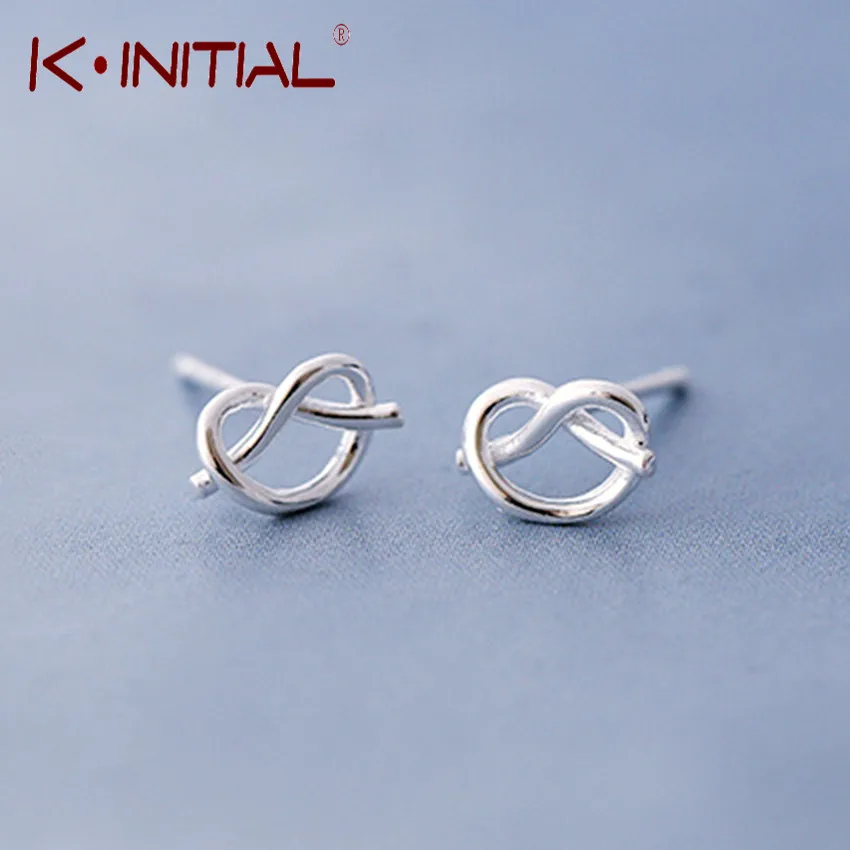 Kinitial Серебро 925 Симпатичные Лук серьгу новое сердце Серьги пирсинг Pendientes Brincos