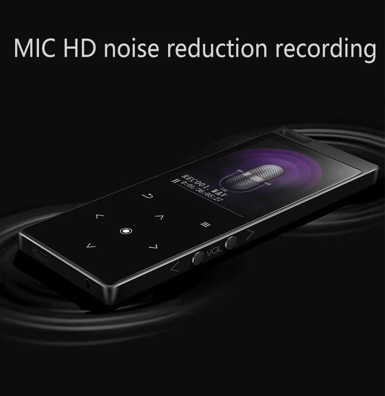 Bluetooth4.2 MP4 плеер с Динамик 16 GB MP3 без потерь Звук Видео плеер Поддержка FM, Регистраторы, электронная книга, SD карты до 128 ГБ