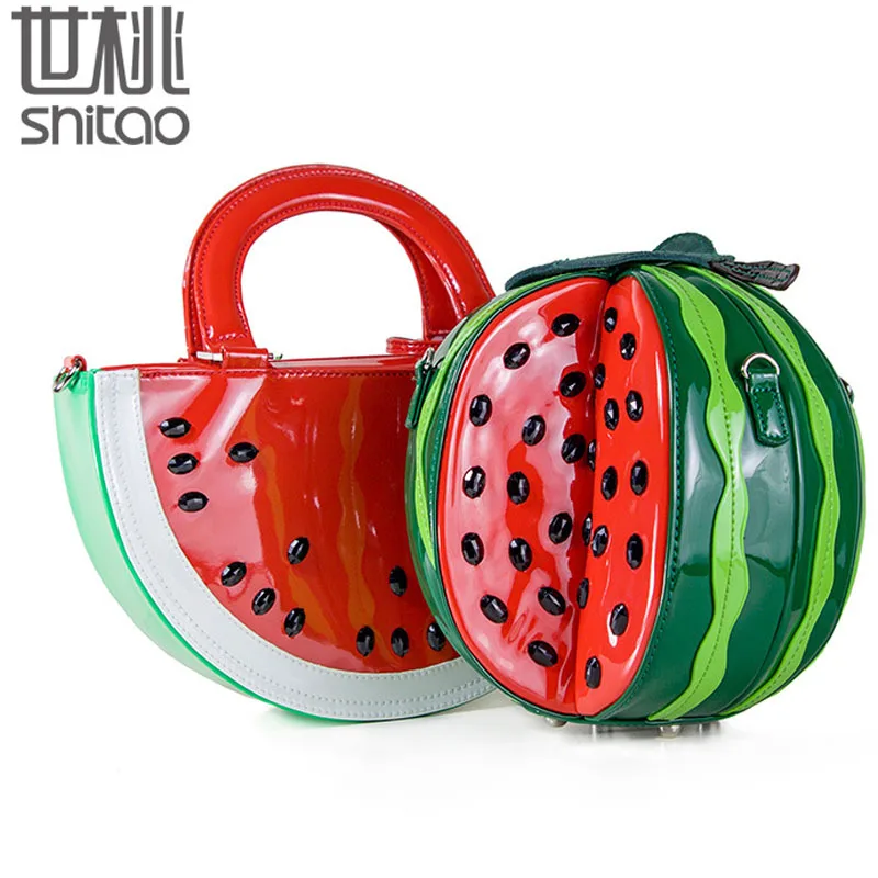 Creative Мода Женщин сумки мешок фруктов арбуз сумка женская сладкие на ремне