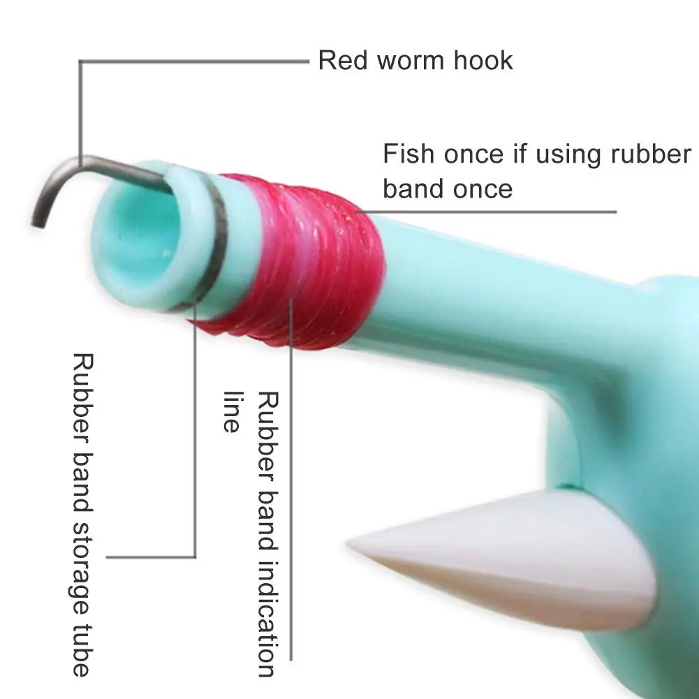 10 пакетов красная червячная приманка в комплекте инструмент Резиновая лента