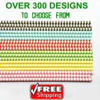 free dhl 2500 pcs paper straws bulk colorful circle ring thin striped paper drinking straws birthday party wedding baby shower