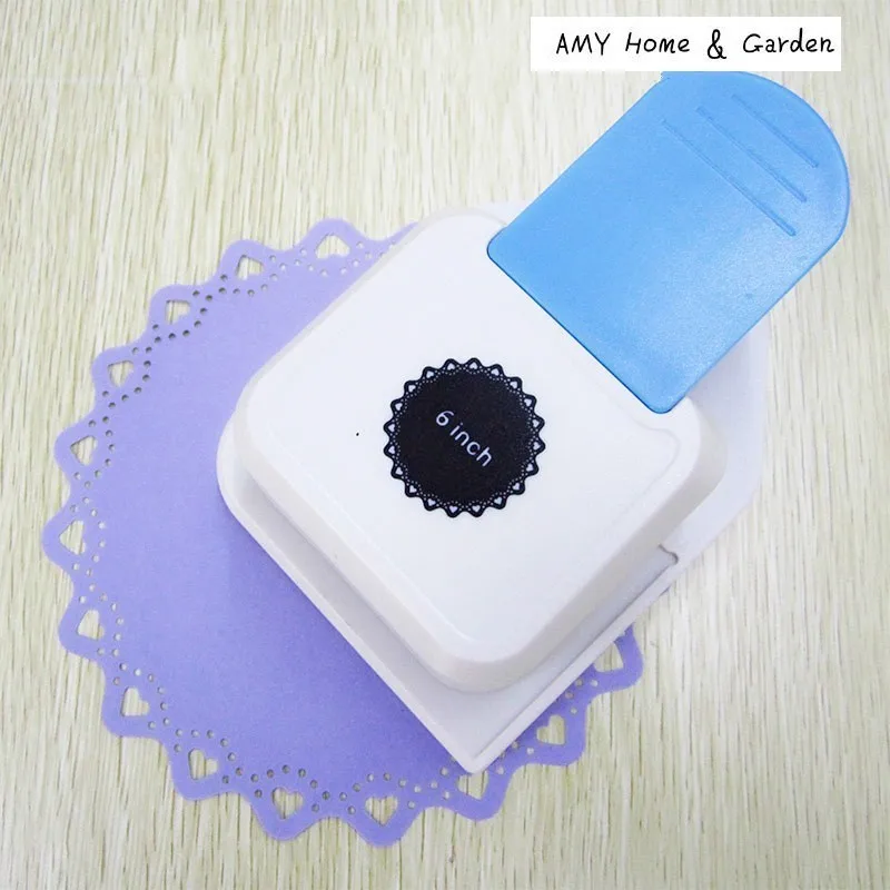 1 round diam 15cm Diy тиснение цветок круглый край кружева скрапбук границы удар квадратный резак перфоратор Bordure тиснение машина Скрапбукинг Papel - Цвет: 1 round diam 15cm