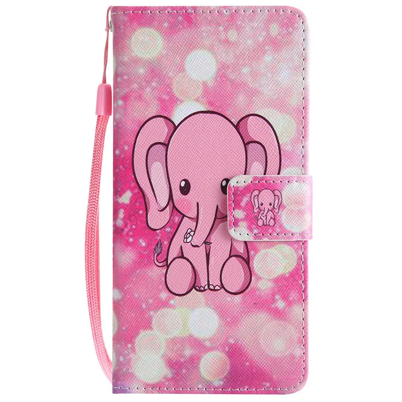 Pink Elephant Капа Крышка корпуса ля iPhone X для iPhone 8 7 6 6S Plus 5S 5SE Цвет PU кожаный флип бумажник чехол для телефона s Touch 5 6 Coque Fundas B42 - Цвет: Pink Elephant