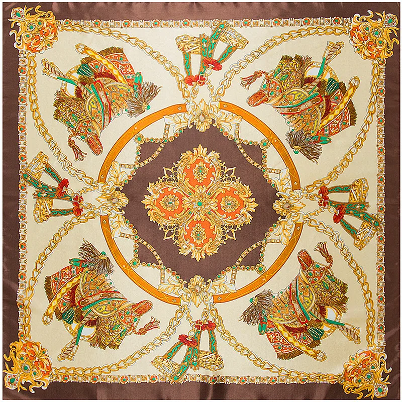 Роскошный брендовый квадратный шарф 90 см модные шарфы для женщин женский