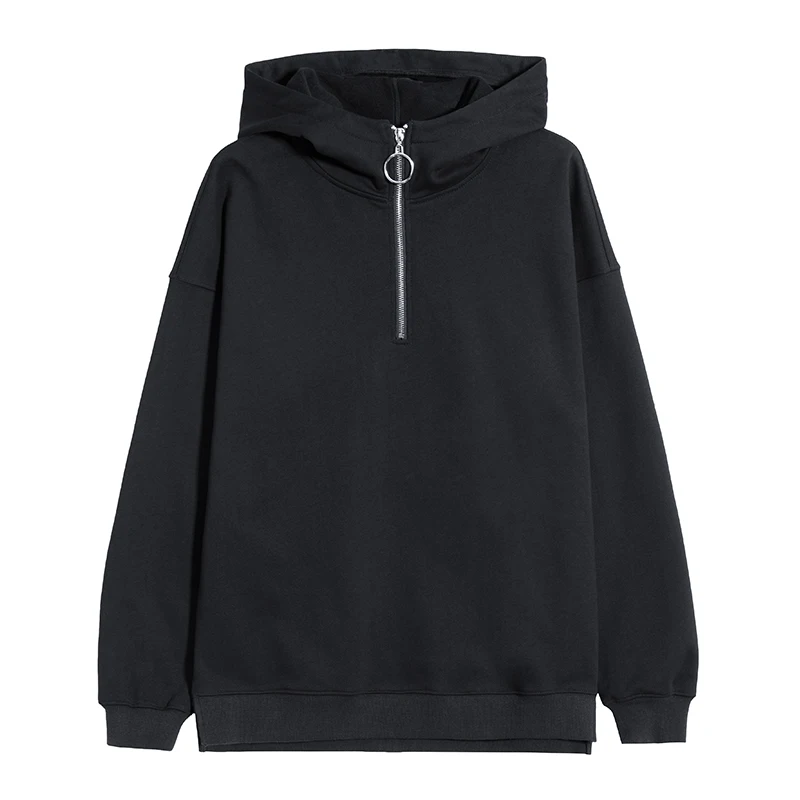 AWY801365black Пионерский лагерь, зимние толстые толстовки, Флисовая теплая толстовка, мужская толстовка с капюшоном на молнии, Мужская одноцветная Толстовка AWY801365 - Цвет: AWY801365black