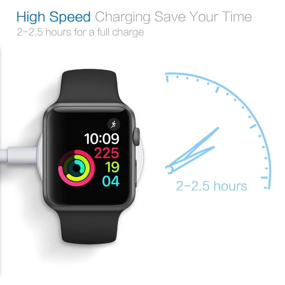 Беспроводное зарядное устройство для iWatch серии 2 3 портативное магнитное фута/1 м