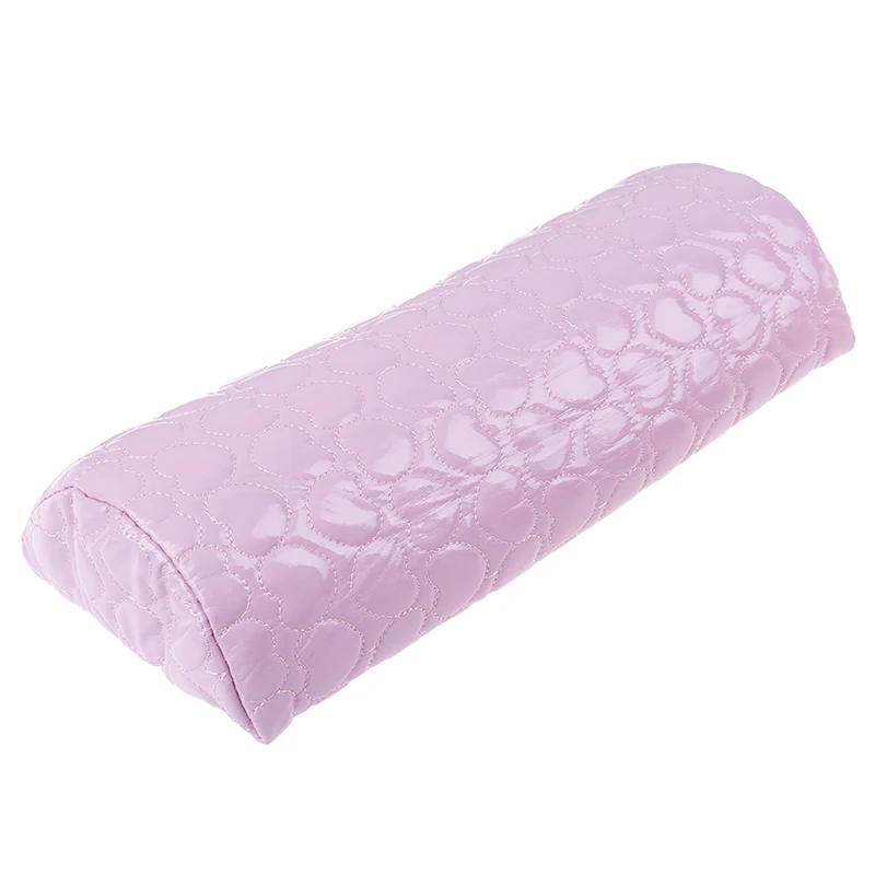 Nail Pillow Hand Cushion Holder Soft PU Leather Sponge Arm Rest Love Heart Design Manicure Art Beauty Nail Mat Pad - Цвет: Розовый