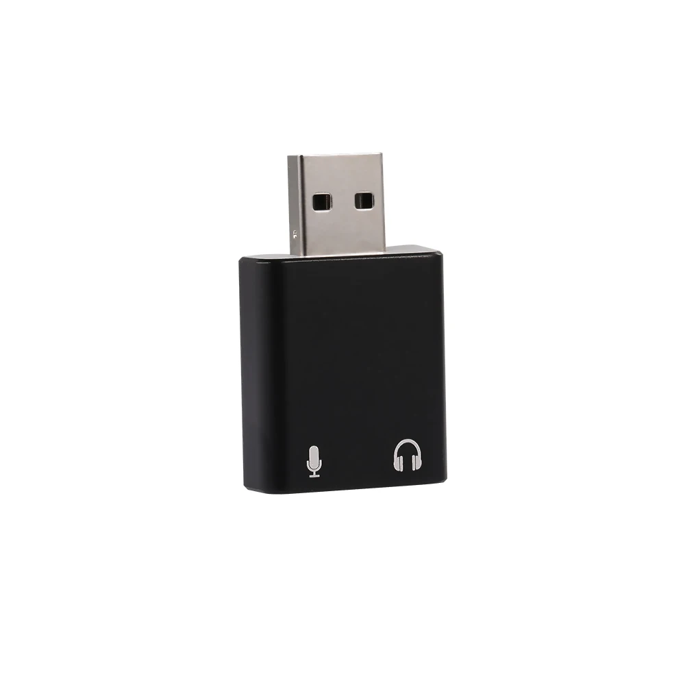 Внешний USB-адаптер из алюминиевого сплава для стереозвука USB-звуковая карта
