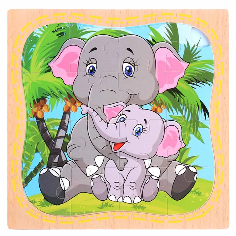 Новый стильный ручной венчик для захватите Board пазл 16 Деревянные игрушки детей