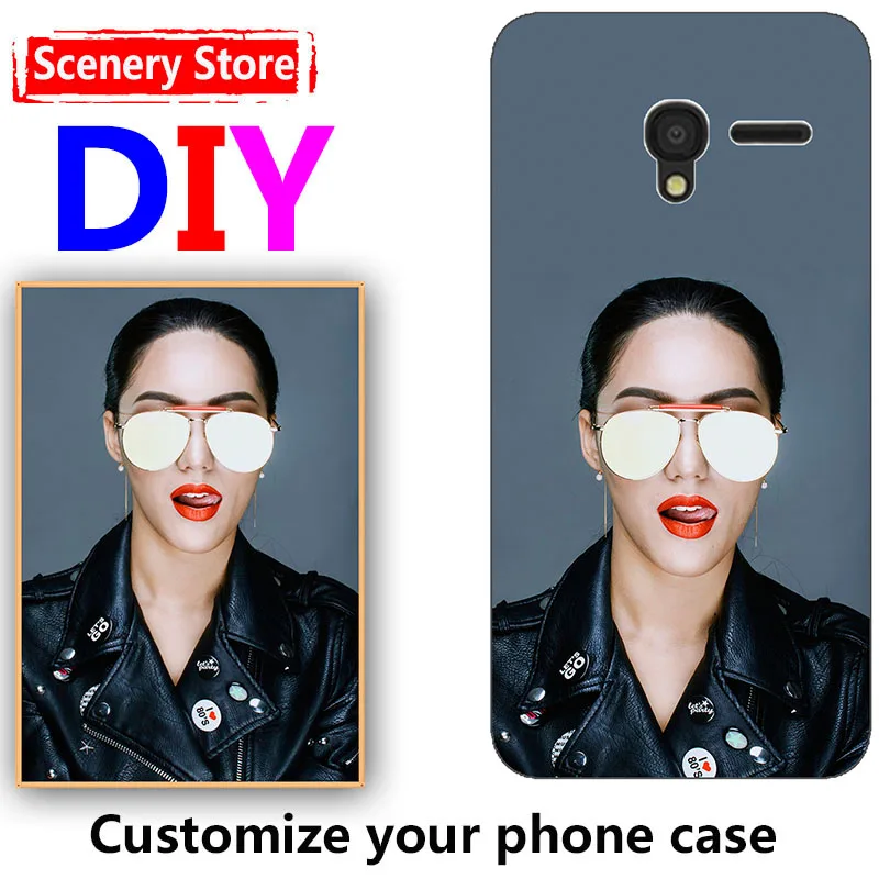 Пользовательские DIY Имя Логотип/Фото чехол для телефона Alcatel One Touch Pixi 3 4 5 &quot5017 5019